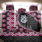 Pink Taniko Motif Aotearoa Manaia and Silver Fern Back Car Seat Cover