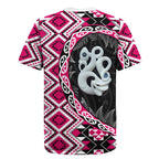 Pink Taniko Motif Aotearoa Manaia and Silver Fern Rugby Jersey