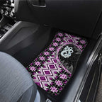 Purple Taniko Motif Aotearoa Manaia and Silver Fern Car Mats