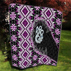 Purple Taniko Motif Aotearoa Manaia and Silver Fern Quilt