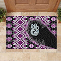 Purple Taniko Motif Aotearoa Manaia and Silver Fern Rubber Doormat