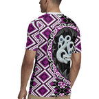 Purple Taniko Motif Aotearoa Manaia and Silver Fern Rugby Jersey
