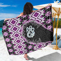 Purple Taniko Motif Aotearoa Manaia and Silver Fern Sarong