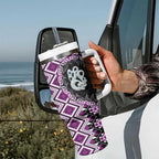 Purple Taniko Motif Aotearoa Manaia and Silver Fern Tumbler With Handle