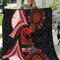 Tonga and Australia ANZAC Day Quilt Aboriginal and Ngatu Art Pattern - Gallipoli Lest We Forget