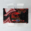 Tonga and Australia ANZAC Day Tablecloth Aboriginal and Ngatu Art Pattern - Gallipoli Lest We Forget