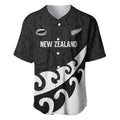 Custom NZ Rugby Baseball Jersey Koru and Silver Fern Sporty Style