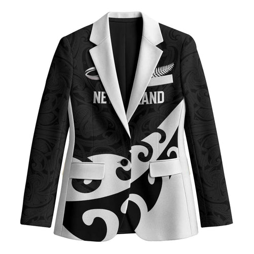 Custom NZ Rugby Blazer Koru and Silver Fern Sporty Style