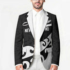 Custom NZ Rugby Blazer Koru and Silver Fern Sporty Style