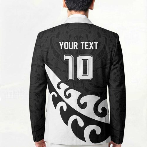 Custom NZ Rugby Blazer Koru and Silver Fern Sporty Style