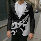 Custom NZ Rugby Blazer Koru and Silver Fern Sporty Style