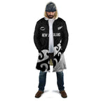 Custom NZ Rugby Cloak Koru and Silver Fern Sporty Style