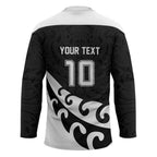 Custom NZ Rugby Hockey Jersey Koru and Silver Fern Sporty Style