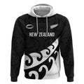 Custom NZ Rugby Hoodie Koru and Silver Fern Sporty Style