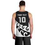 Custom NZ Rugby Men Tank Top Koru and Silver Fern Sporty Style
