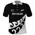 Custom NZ Rugby Polo Shirt Koru and Silver Fern Sporty Style