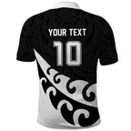 Custom NZ Rugby Polo Shirt Koru and Silver Fern Sporty Style