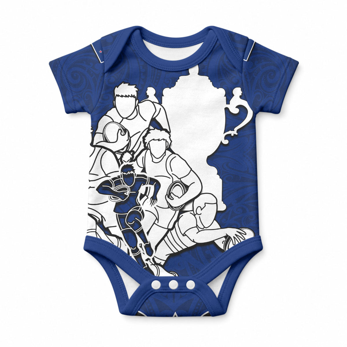 Custom New Zealand World Cup 2023 Baby Onesie Go Champion NZ Rugby Forever Maori red Style