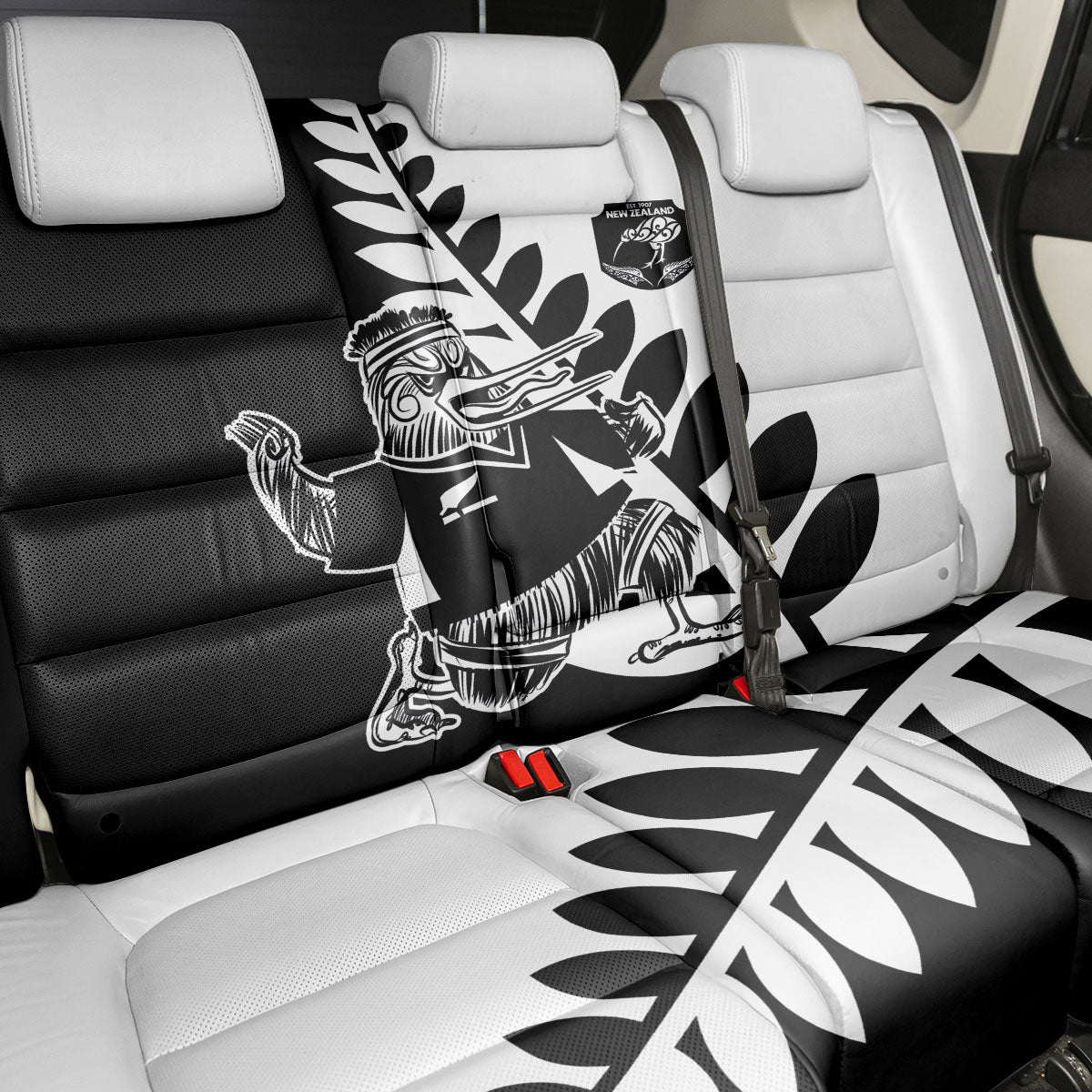 Aotearoa Rugby League Back Car Seat Cover Kiwi Haka and Fern - Sporty Style