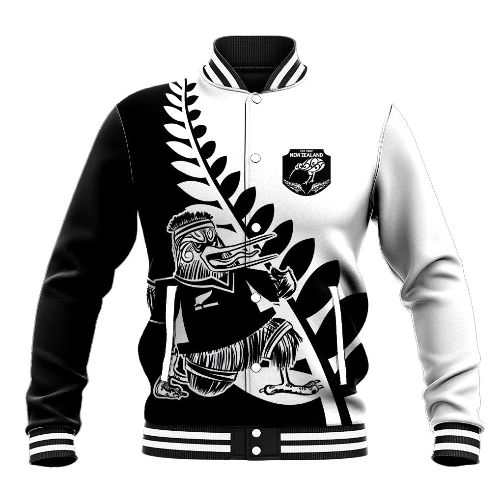 Custom Aotearoa Rugby League Baseball Jacket Kiwi Haka and Fern - Sporty Style