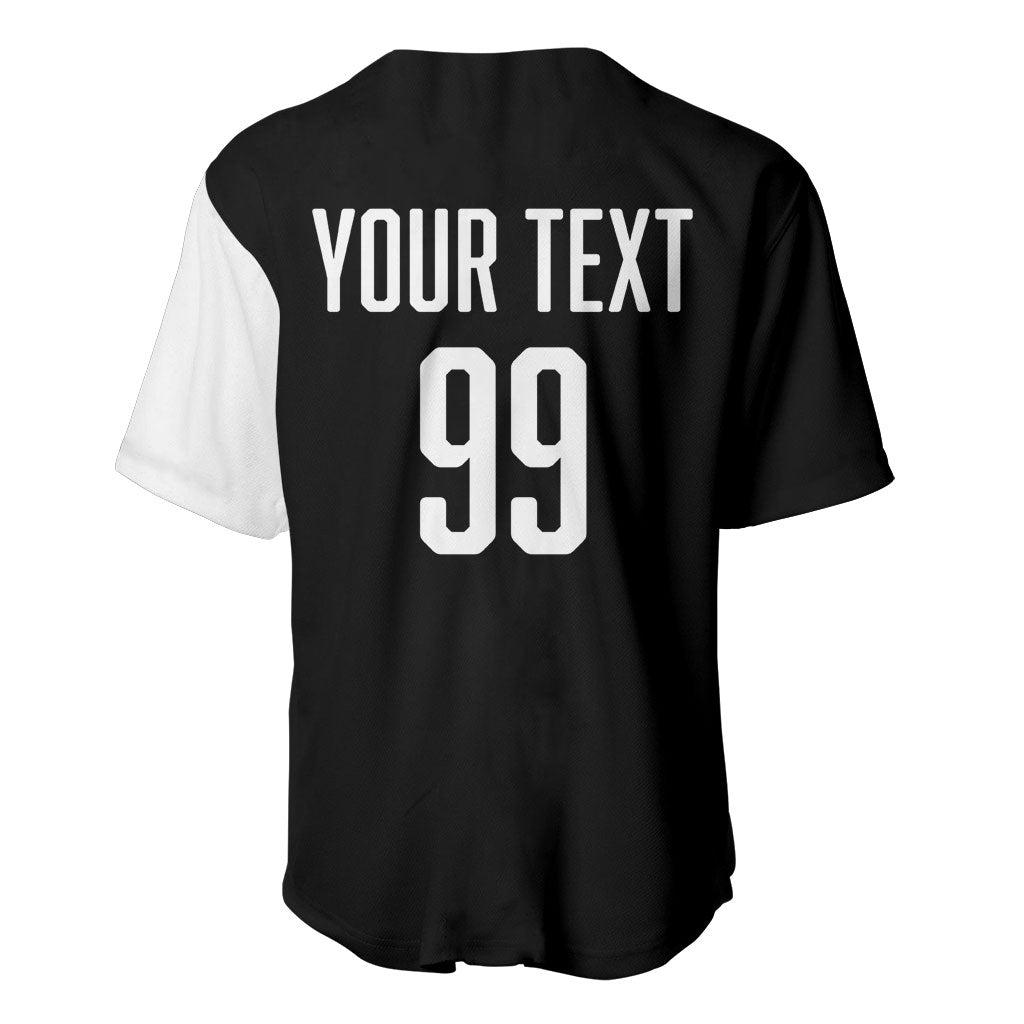 Custom Aotearoa Rugby League Baseball Jersey Kiwi Haka and Fern - Sporty Style