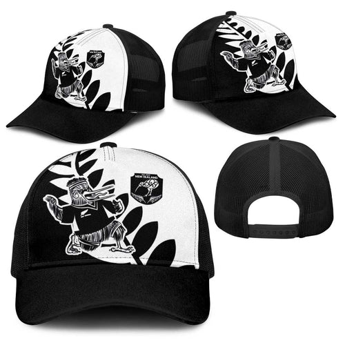 Aotearoa Rugby League Baseball Net Cap Kiwi Haka and Fern - Sporty Style