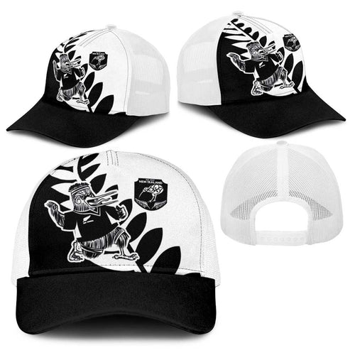 Aotearoa Rugby League Baseball Net Cap Kiwi Haka and Fern - Sporty Style