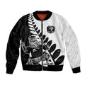 Custom Aotearoa Rugby League Bomber Jacket Kiwi Haka and Fern - Sporty Style