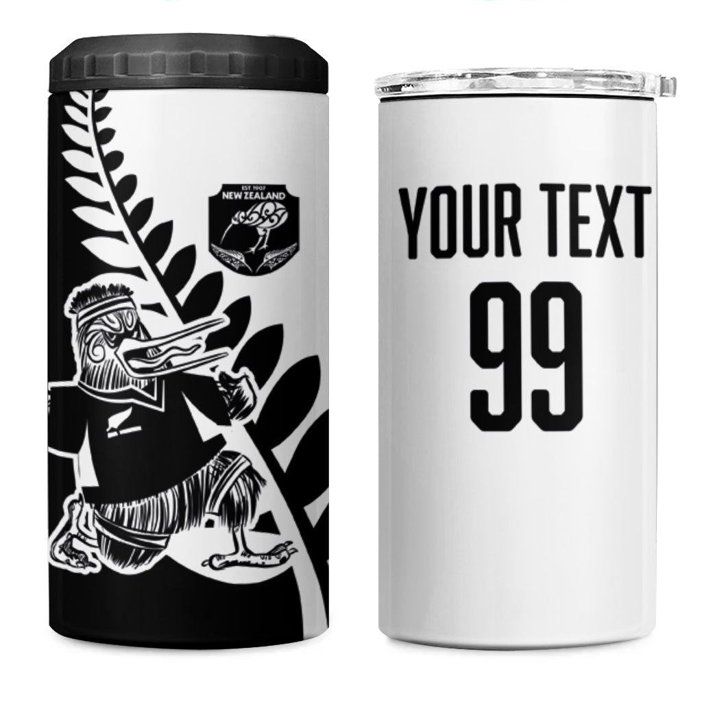 Custom Aotearoa Rugby League 4 in 1 Can Cooler Tumbler Kiwi Haka and Fern - Sporty Style