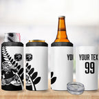 Custom Aotearoa Rugby League 4 in 1 Can Cooler Tumbler Kiwi Haka and Fern - Sporty Style