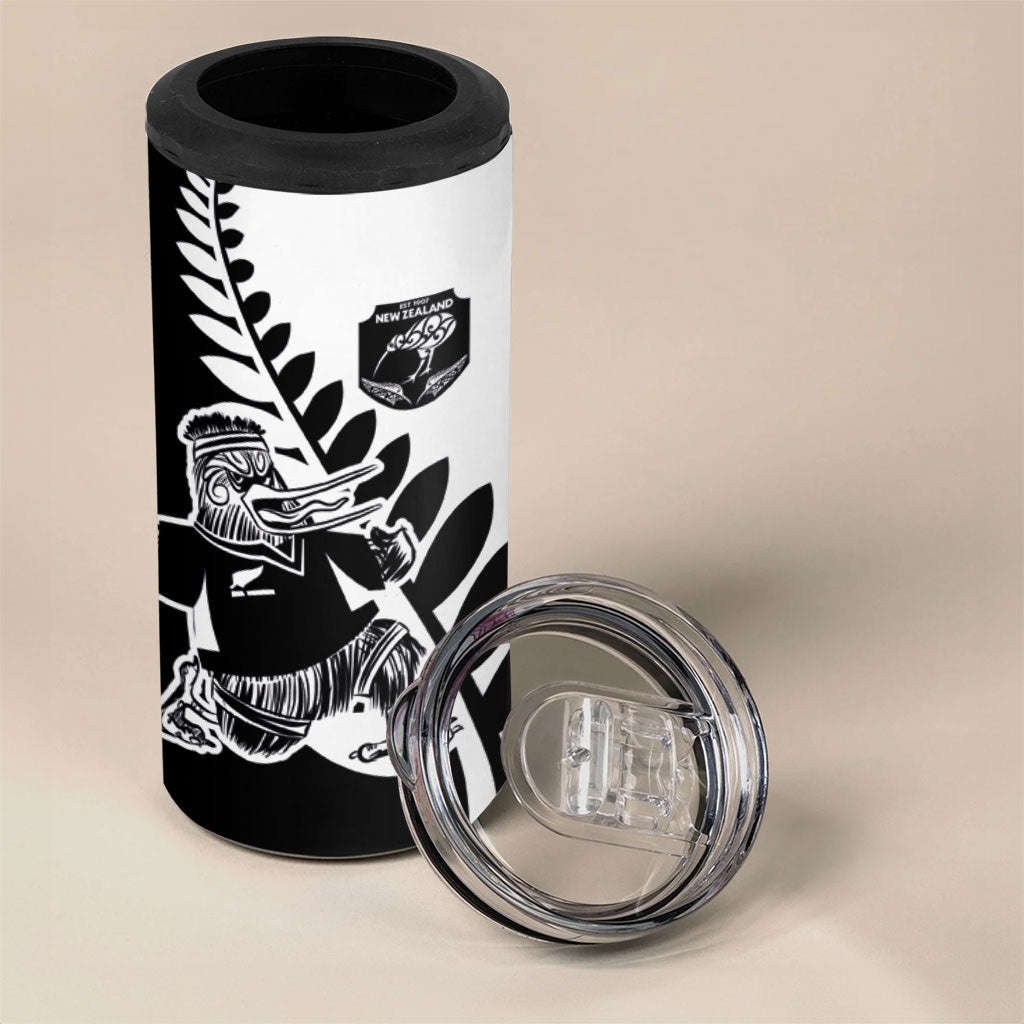 Custom Aotearoa Rugby League 4 in 1 Can Cooler Tumbler Kiwi Haka and Fern - Sporty Style