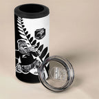Custom Aotearoa Rugby League 4 in 1 Can Cooler Tumbler Kiwi Haka and Fern - Sporty Style
