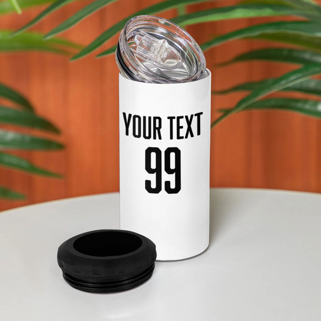Custom Aotearoa Rugby League 4 in 1 Can Cooler Tumbler Kiwi Haka and Fern - Sporty Style
