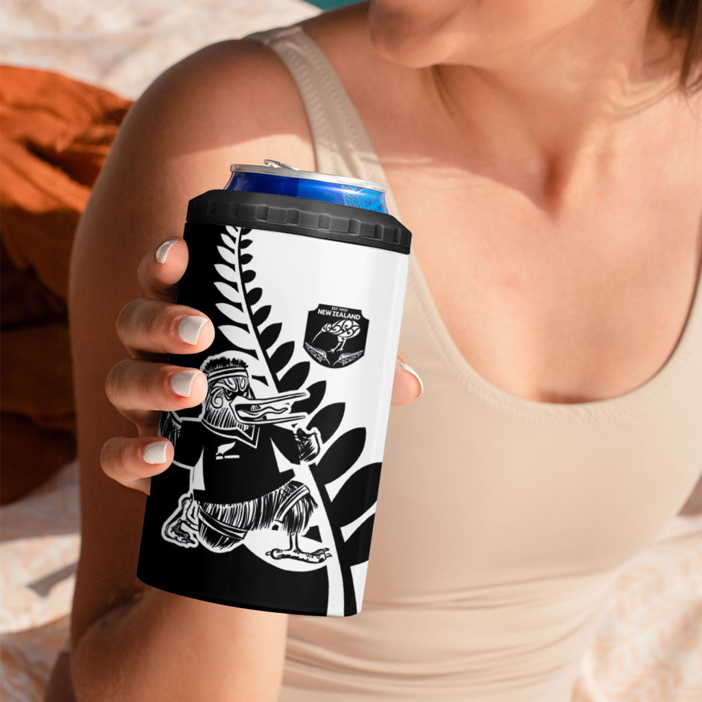 Custom Aotearoa Rugby League 4 in 1 Can Cooler Tumbler Kiwi Haka and Fern - Sporty Style