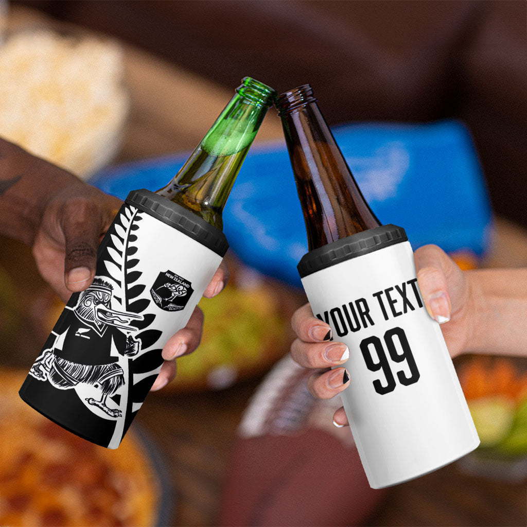 Custom Aotearoa Rugby League 4 in 1 Can Cooler Tumbler Kiwi Haka and Fern - Sporty Style