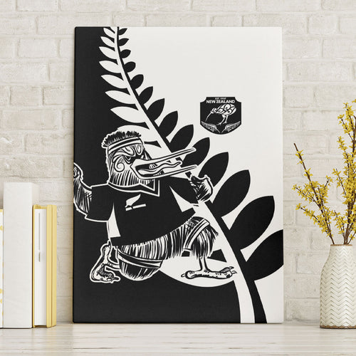 Aotearoa Rugby League Canvas Wall Art Kiwi Haka and Fern - Sporty Style