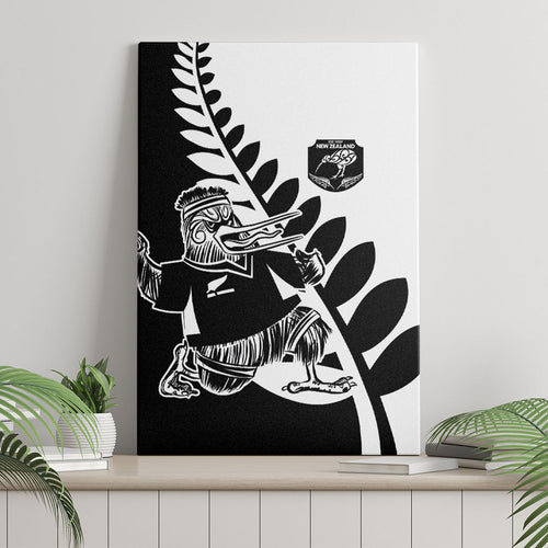 Aotearoa Rugby League Canvas Wall Art Kiwi Haka and Fern - Sporty Style