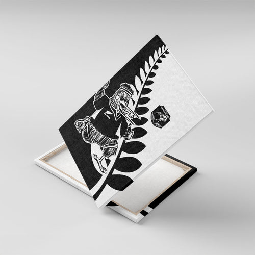 Aotearoa Rugby League Canvas Wall Art Kiwi Haka and Fern - Sporty Style
