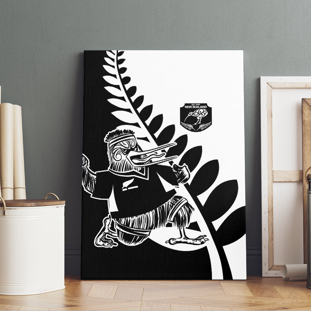 Aotearoa Rugby League Canvas Wall Art Kiwi Haka and Fern - Sporty Style