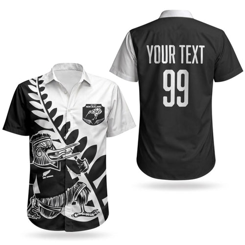 Custom Aotearoa Rugby League Couples Matching Puletasi and Hawaiian Shirt Kiwi Haka and Fern - Sporty Style