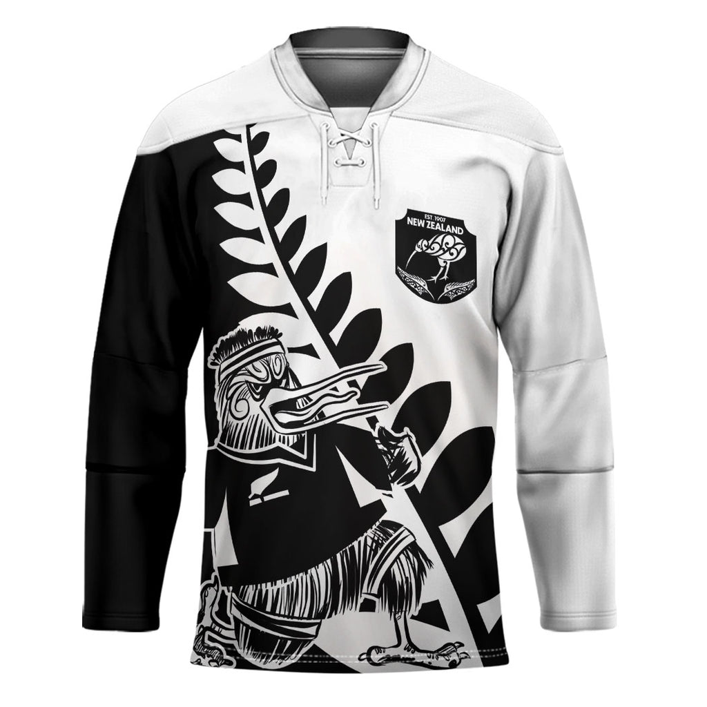 Custom Aotearoa Rugby League Hockey Jersey Kiwi Haka and Fern - Sporty Style