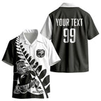 Custom Aotearoa Rugby League Kid Hawaiian Shirt Kiwi Haka and Fern - Sporty Style