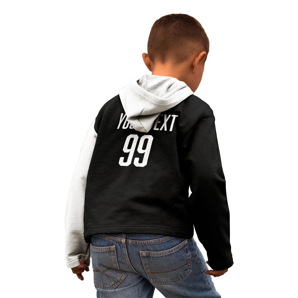 Custom Aotearoa Rugby League Kid Hoodie Kiwi Haka and Fern - Sporty Style