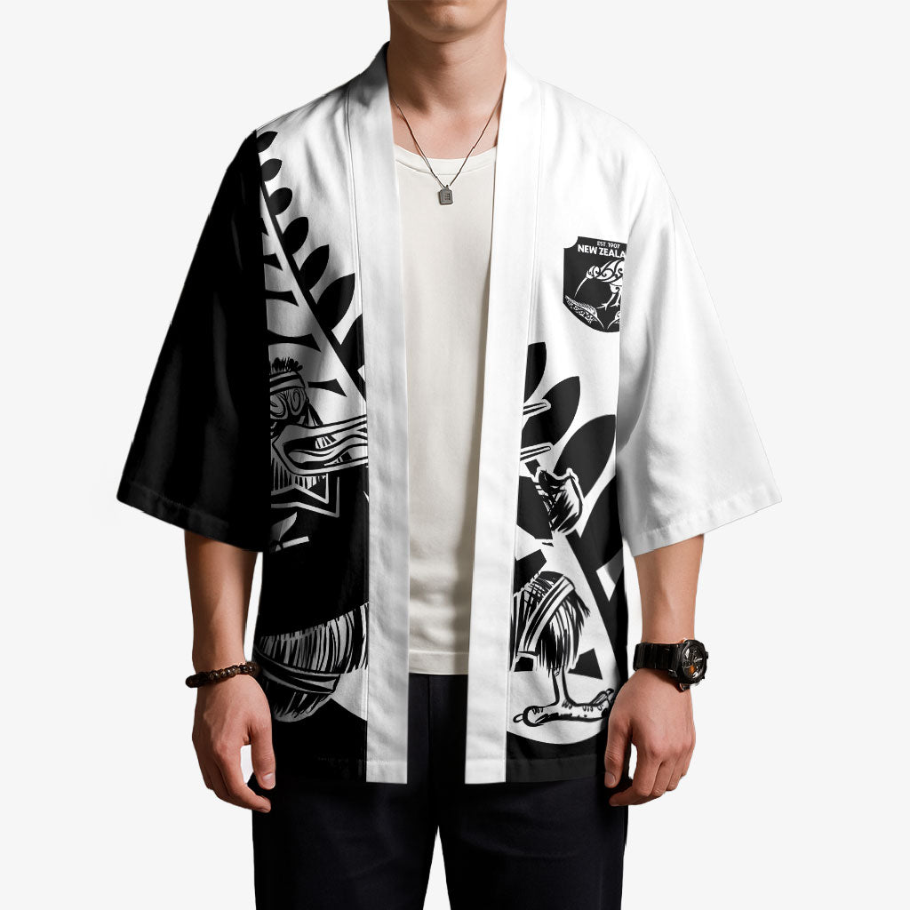 Custom Aotearoa Rugby League Kimono Kiwi Haka and Fern - Sporty Style