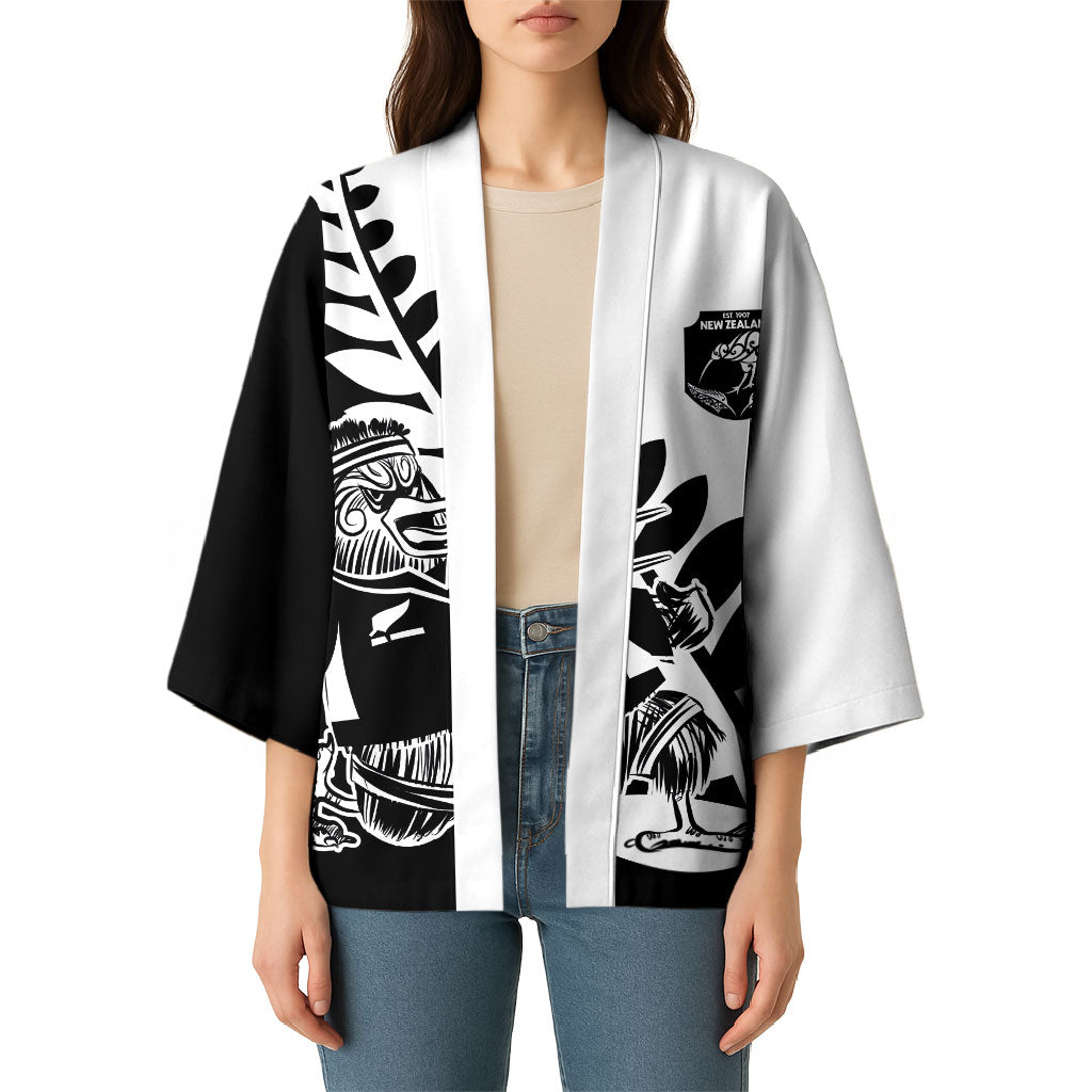 Custom Aotearoa Rugby League Kimono Kiwi Haka and Fern - Sporty Style