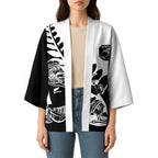 Custom Aotearoa Rugby League Kimono Kiwi Haka and Fern - Sporty Style
