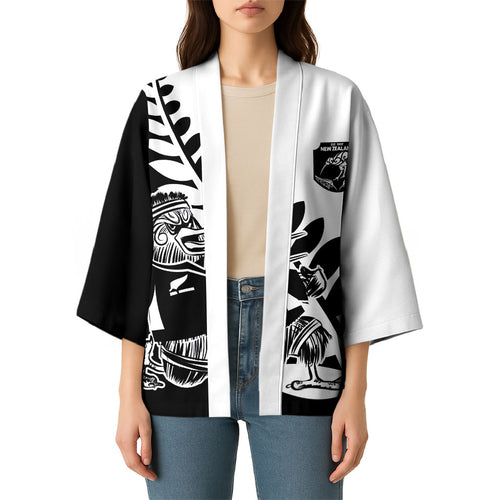 Custom Aotearoa Rugby League Kimono Kiwi Haka and Fern - Sporty Style