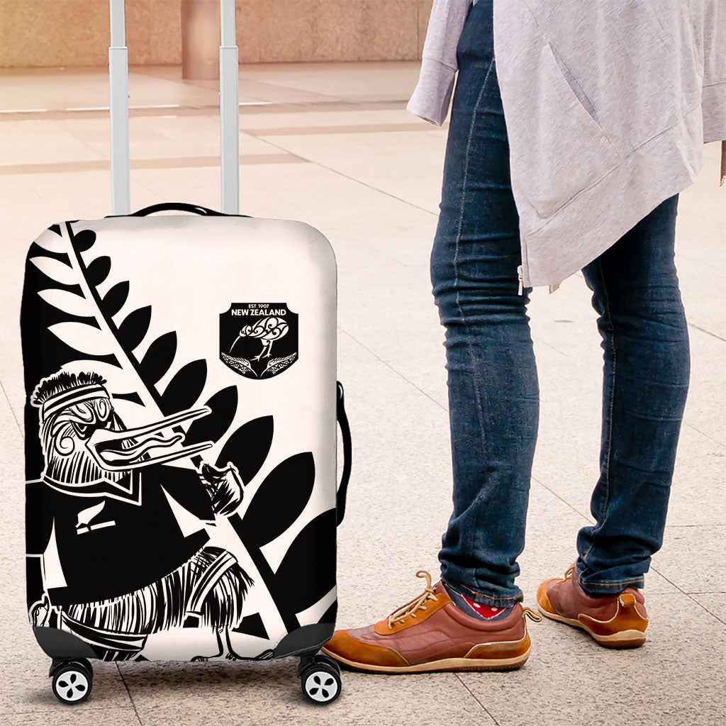 Aotearoa Rugby League Luggage Cover Kiwi Haka and Fern - Sporty Style