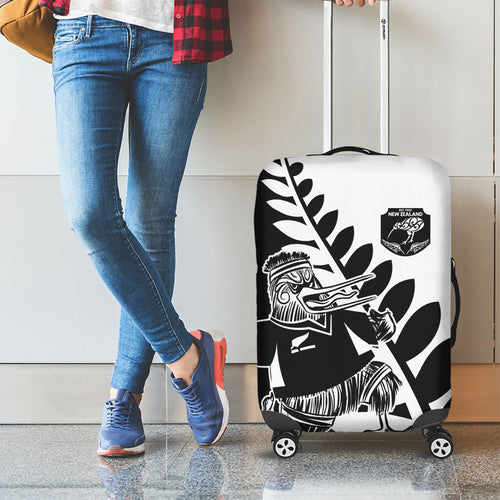 Aotearoa Rugby League Luggage Cover Kiwi Haka and Fern - Sporty Style