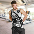 Custom Aotearoa Rugby League Men Tank Top Kiwi Haka and Fern - Sporty Style